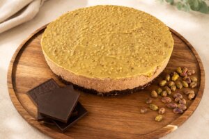 Cheesecake de chocolate e Pistachio