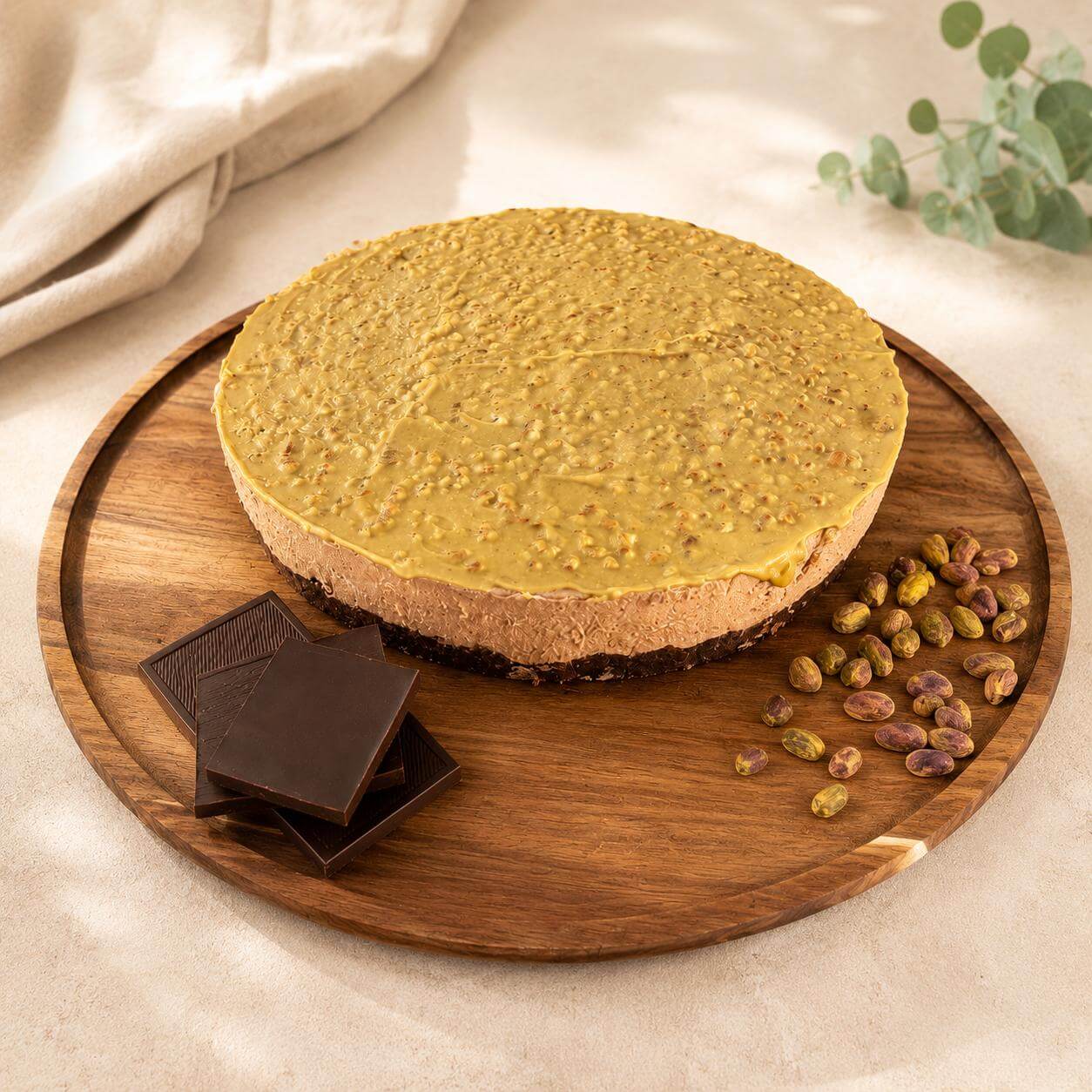 Cheesecake de chocolate e Pistachio